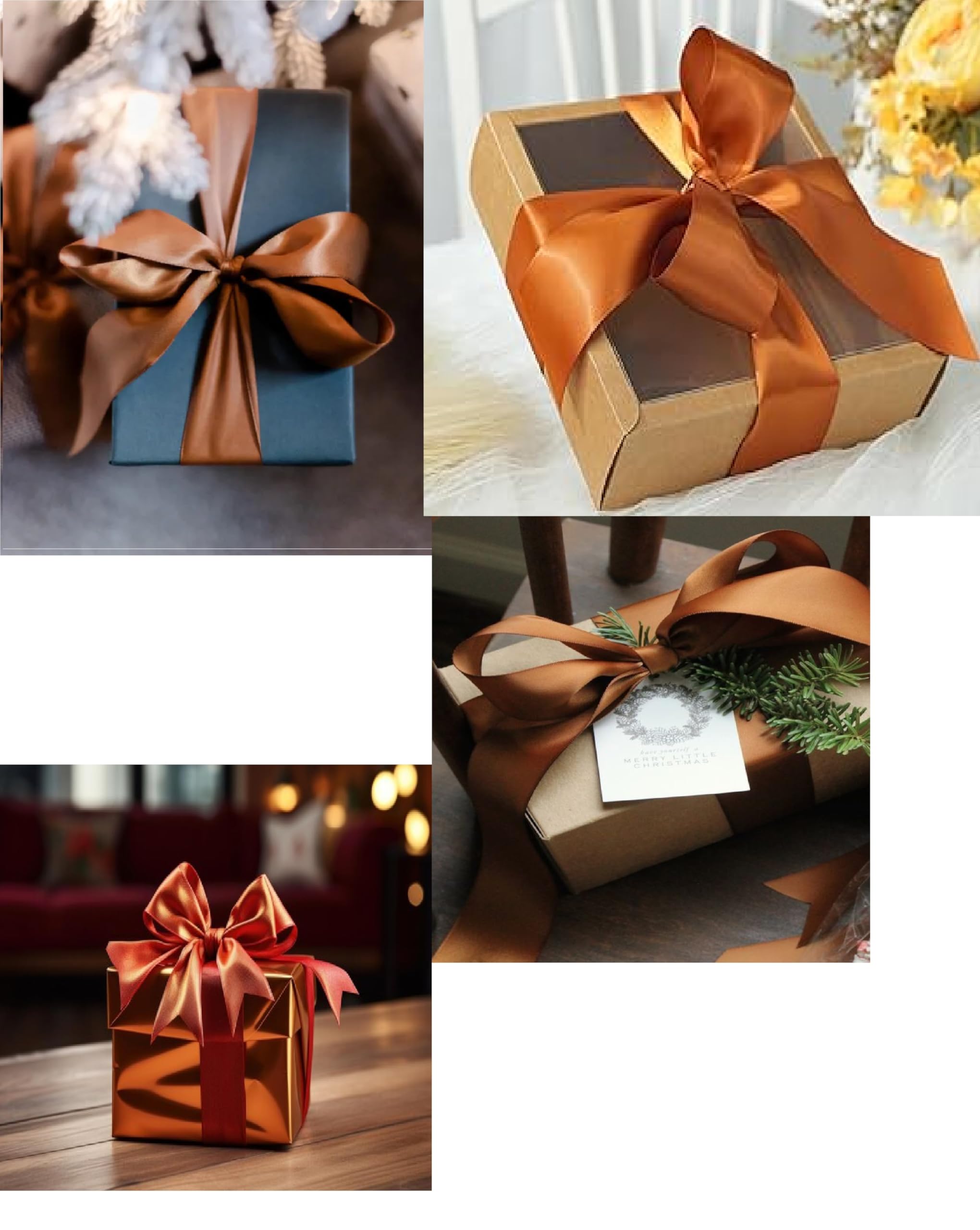 Double Sided Satin Ribbon 25mm x 10 Meters (Off White) for Gifts Wrap Sew Party, Decorations Events Dress Wedding Christmas Crafts, Bows Car, Balloons Hairs, DIY, Bouquets, Cake More — view 357