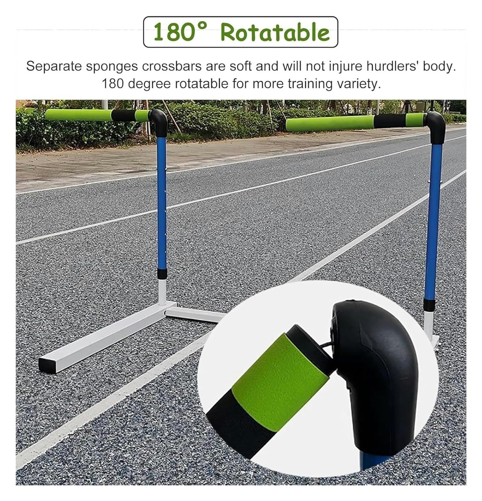 DARZYS Adjustable Hurdles, Track and Field Hurdles, Adjustable Agility Hurdles for Athletes, Outdoor Sports Training Equipment Jumping Pole