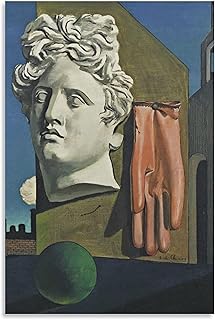 JRLDMD Poster da Parete Quadri metafisica di Giorgio De Chirico 38 Poster Quadri Decorativa Canvas Wall Art Poster Pittura 60x90cm x1 Senza Cornice