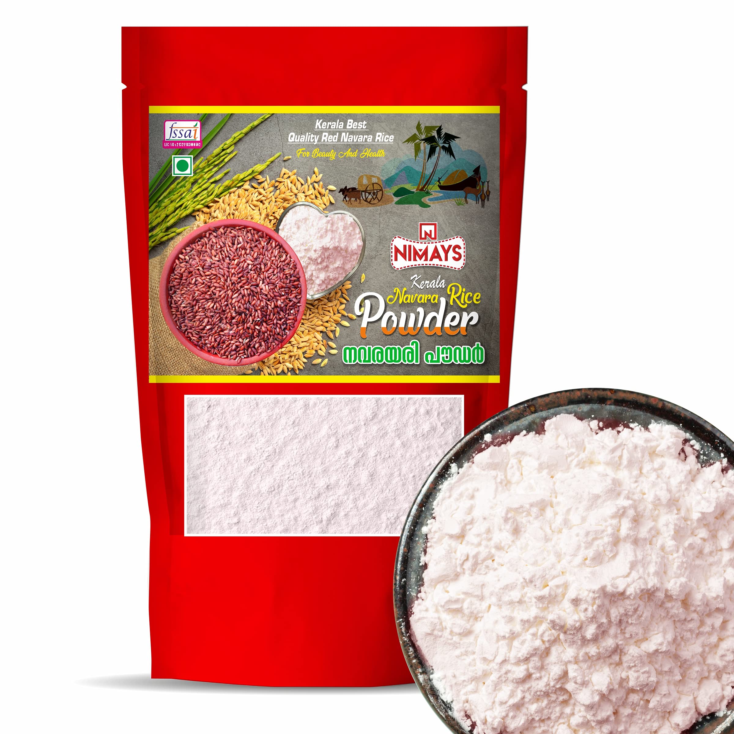 NIMAYS NAVARA RICE POWDER ( 400 GM ) Navara Rice Flour- Red Rice Powder