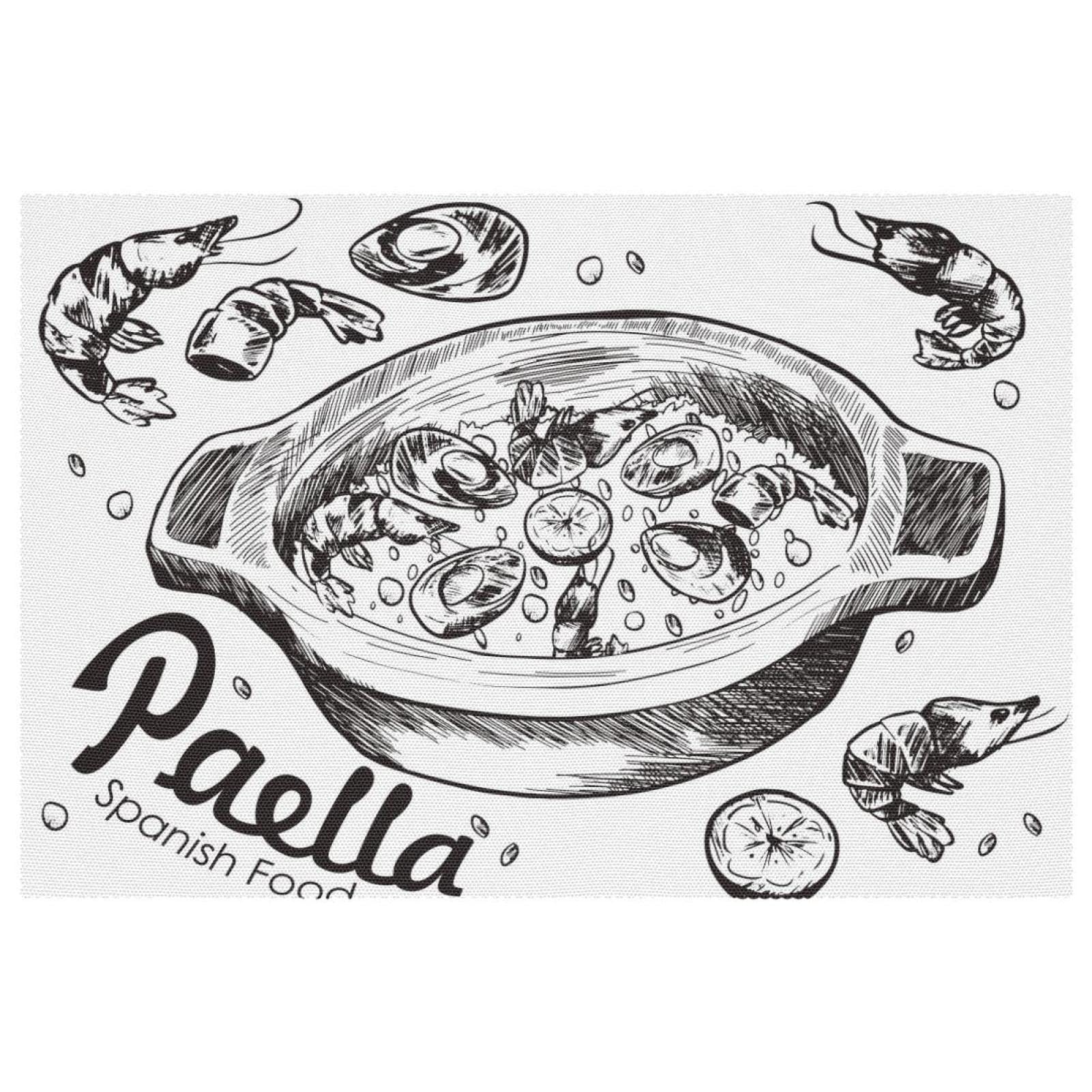 Sets de table de salle à manger Paella pour des repas conviviaux en famille