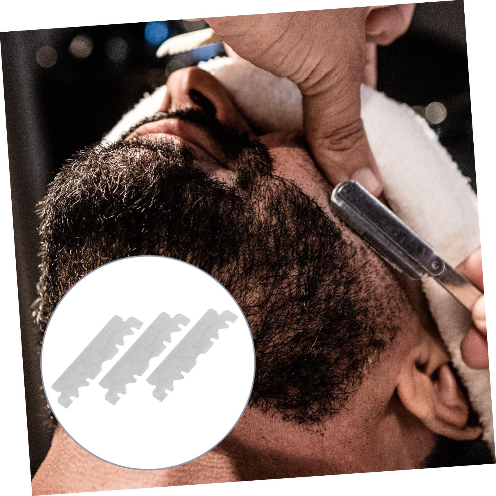 OSOLADY 4sets Single Edge Barbershop Quality Stainless Steel Face Face Cutter Ideal for Home Salons 100pcs*4