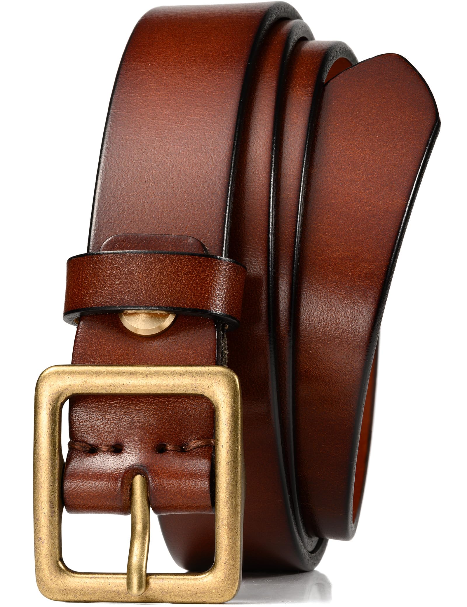 WOLFANT Full Grain Leather Belt for Women 1 1 Ladies Casual leather Jean Belt with Vintage Square buckle