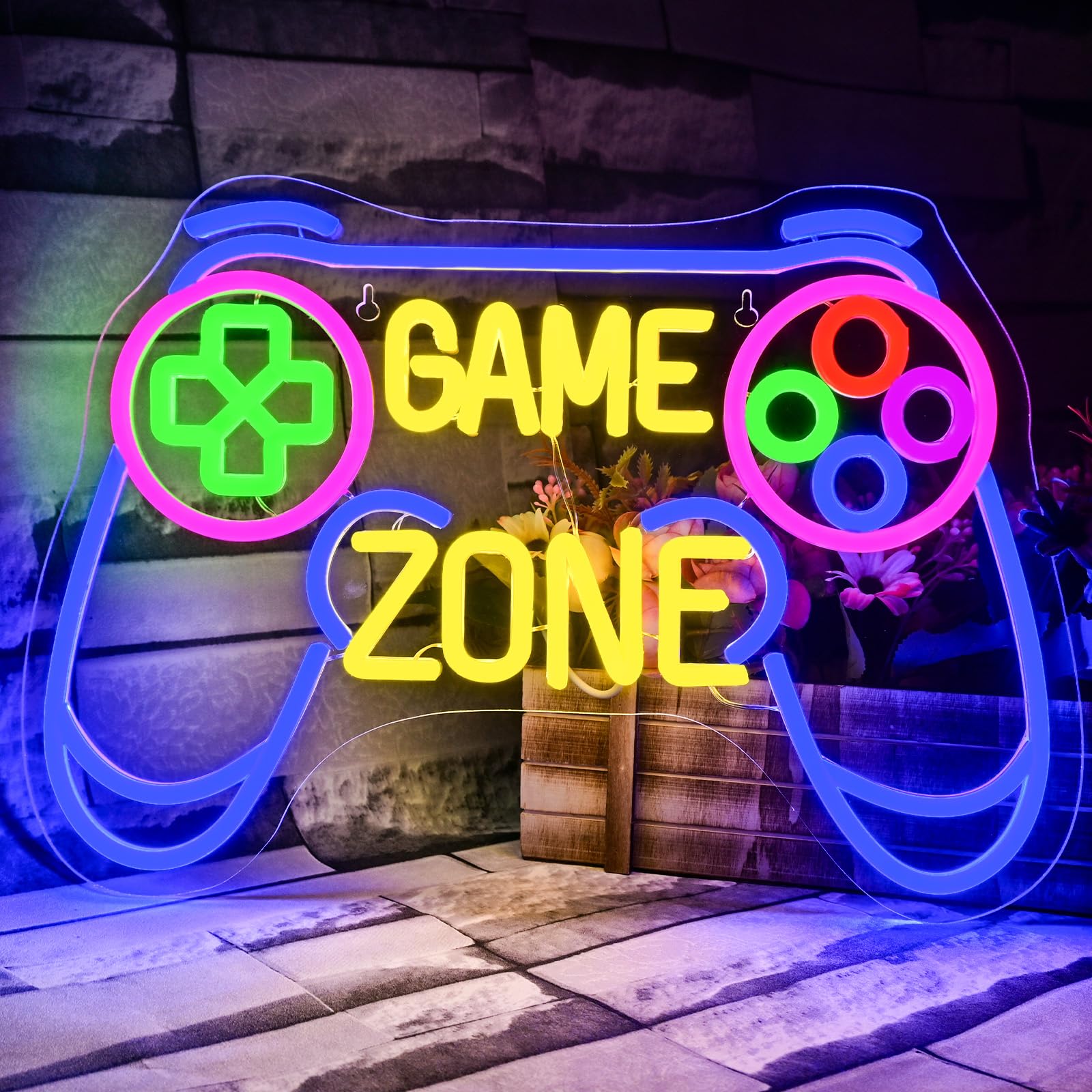 VYXIN Game Zone Neon Sign For Wall Decor,Neon Light for Game Room Gift Ideas for Boys Kids Gamers,Gaming Sign for Boy Room Decor
