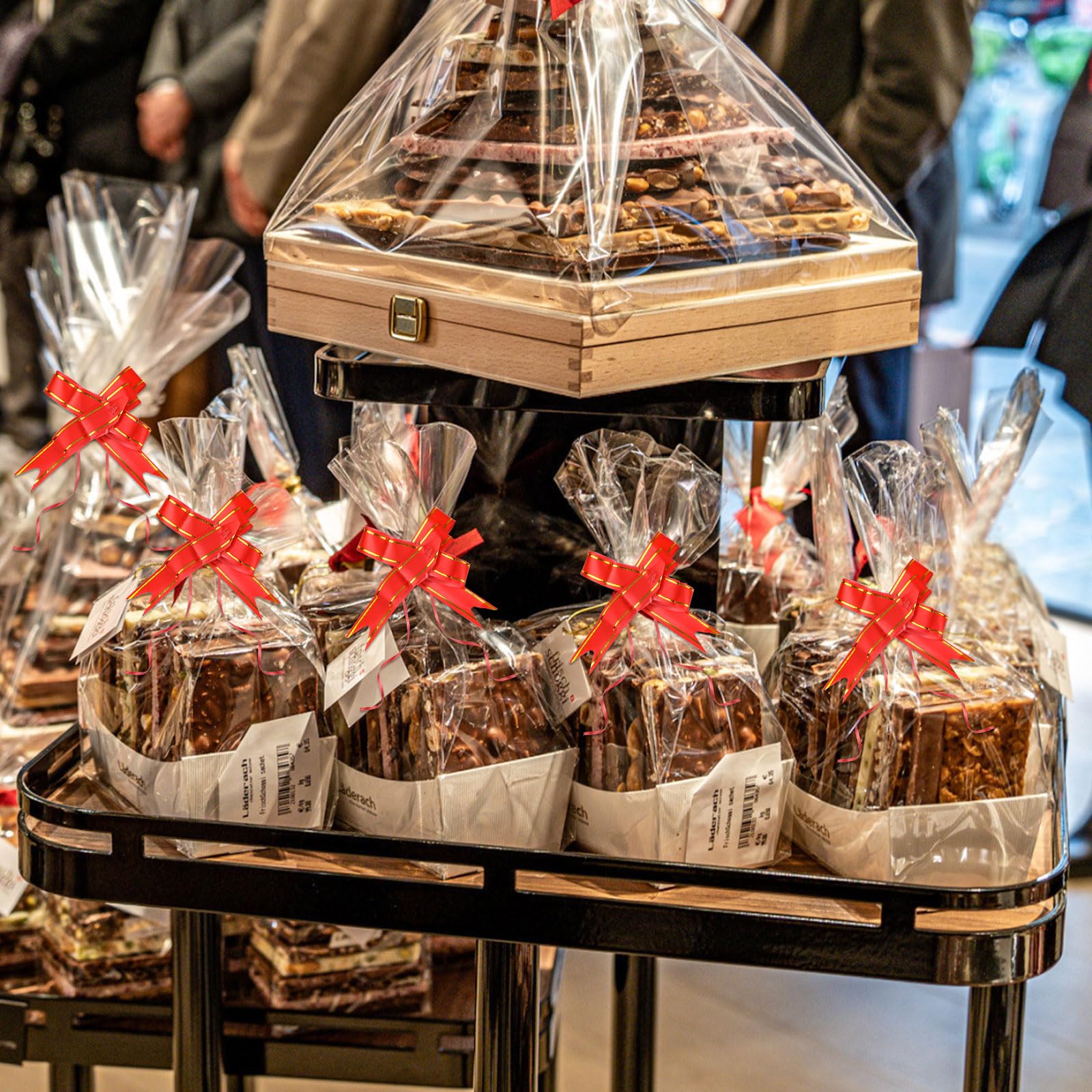 50 Fiocchi Di Nastro In Raso Prefabbricati Con Adesivo - 5 Cm - Per Confezioni Regalo E Decorazioni Fai Da Te - 2