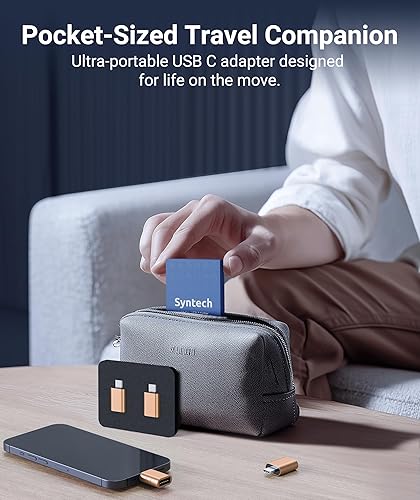 Miniatura 8 de Syntech Adaptador USB C a USB 2 unidades USB C macho a USB 3 hembra compatible con iPhone 17 Pro Max iMac iPad miniPro 2021 MacBook Pro Air 2024 y