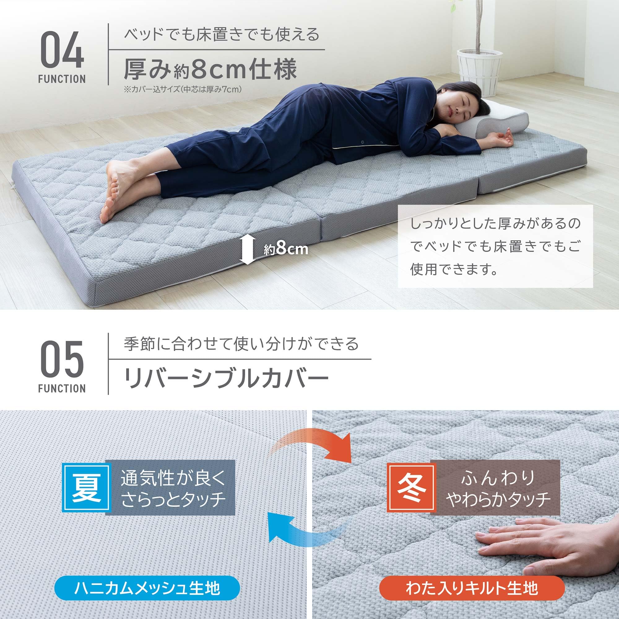 MORPILO シングルマットレス グレー 97x200x8cm Amazon.co.jp: MORIPiLO: マットレス