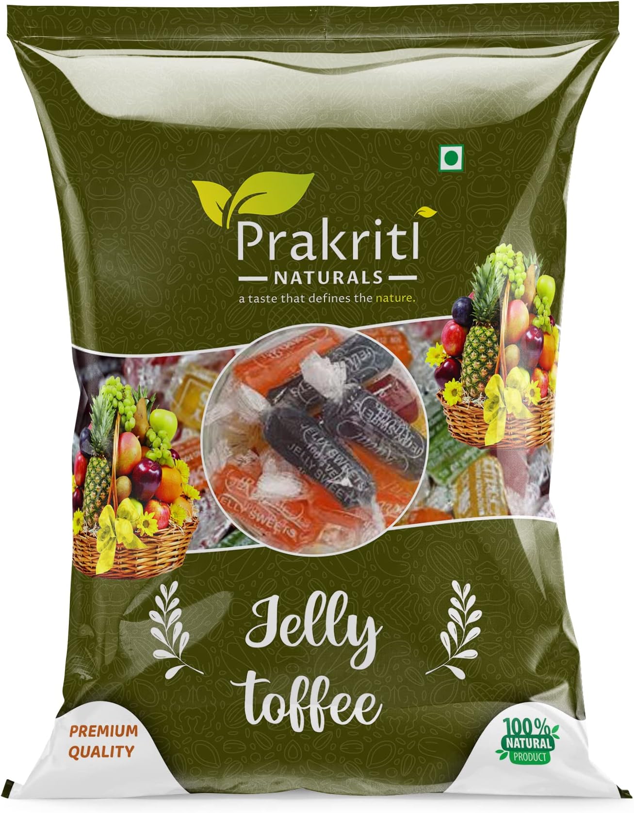 Prakriti Naturals® Jelly Soft Candy | Jelly Toffee | Colourful Jelly | Jelly Candy | Jelly Chocolate (200 Grams)
