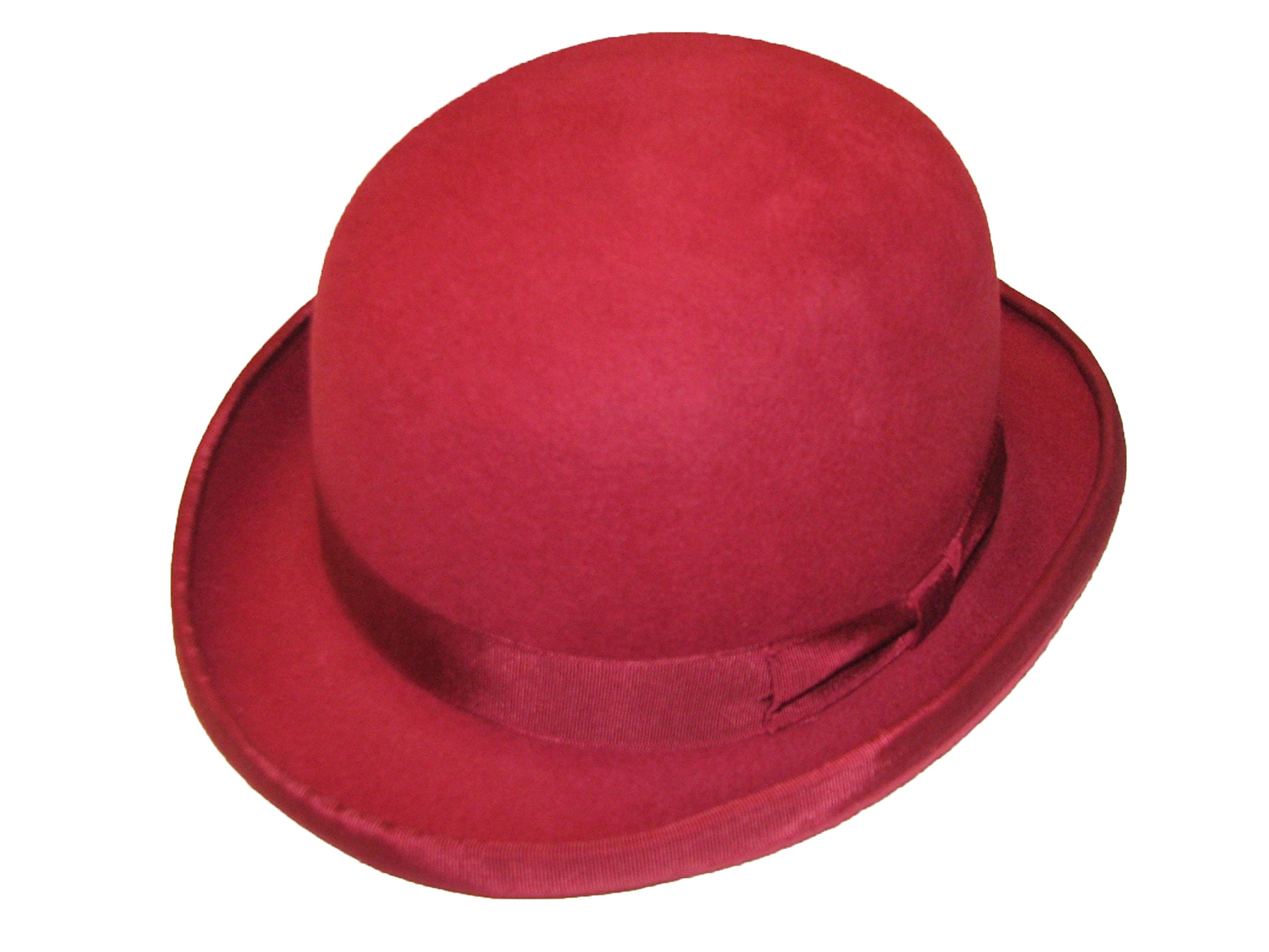 DH Wool Bowler Hat Hard Top Round Felt Hat With Satin Lining