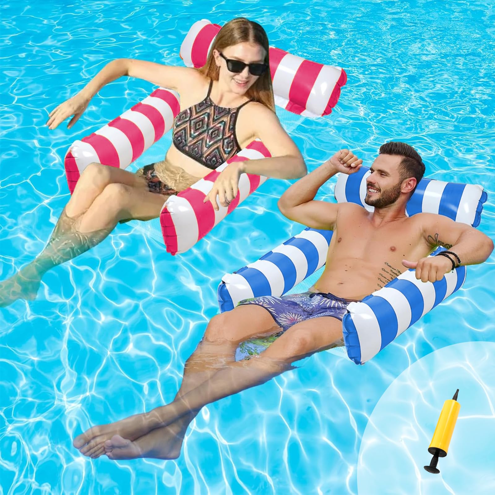 Wassermatratze, Luftmatratze Pool Wassersitz Pool Wasserhängematte Mit Netz Bade Hängematte