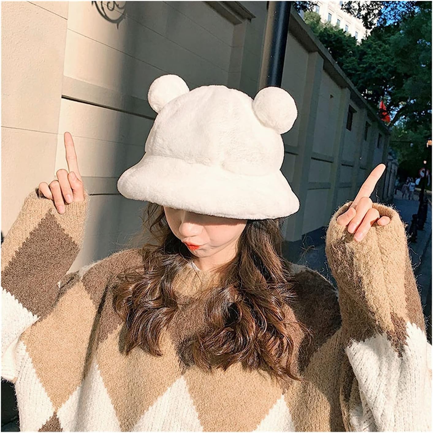 Autumn Winter Leopard Fur Bucket Hat 