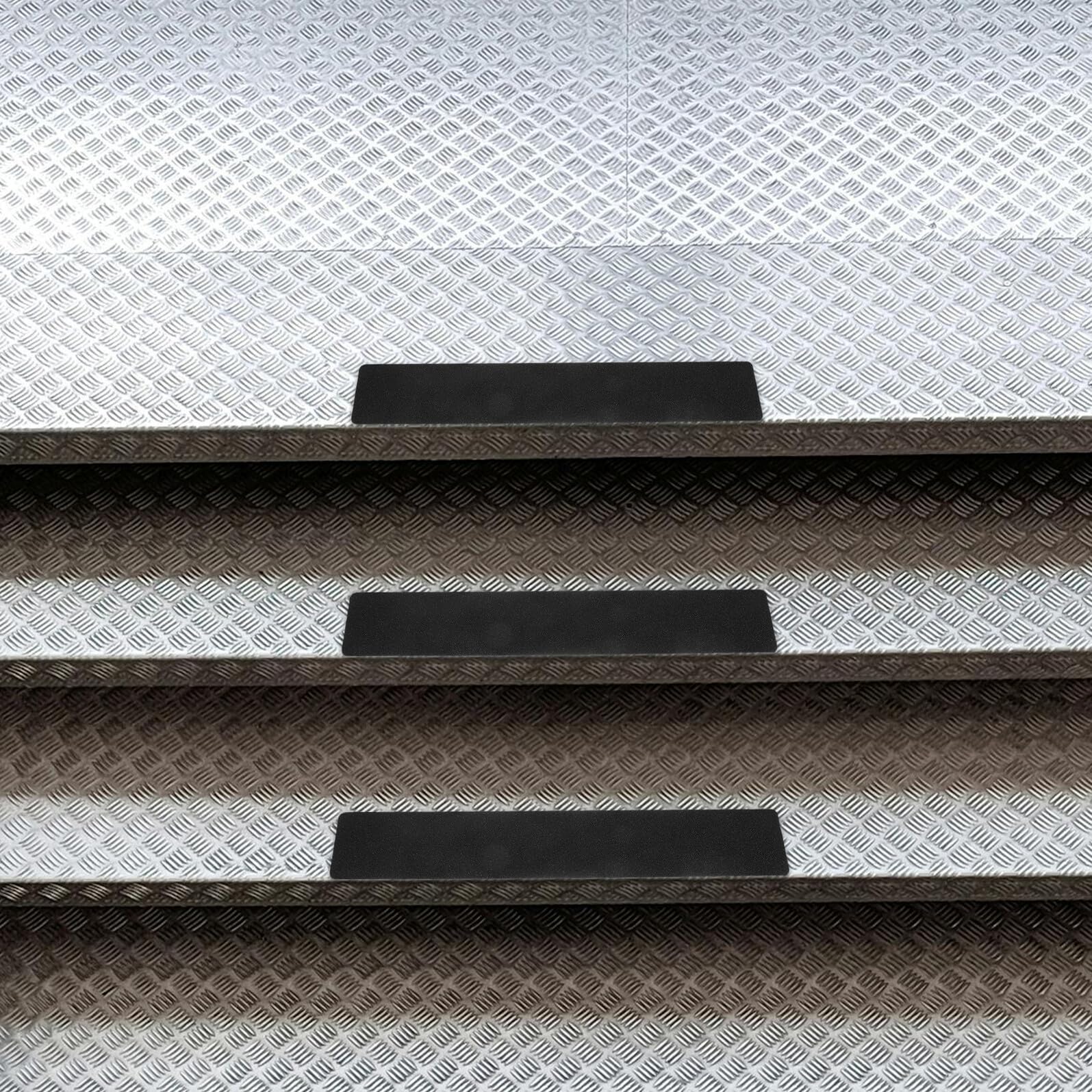 Bandes Antidérapantes pour Escaliers Pvc Noir 61x10 Cm, 10 Pièces