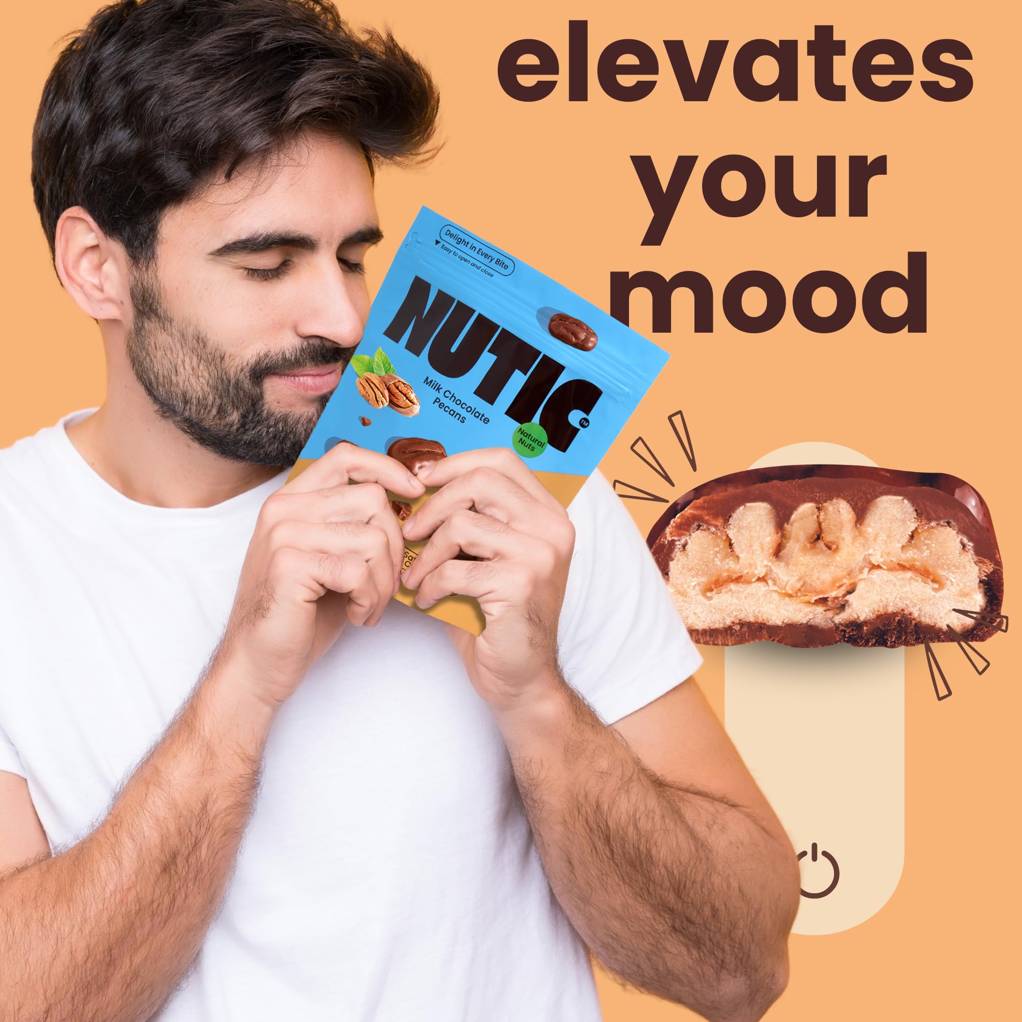 Amazon.com : Nutic Milk Chocolate Covered Pecans - 1Lb - Sweet