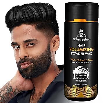 UrbanGabru Hair Volumizing Powder Wax/Hair Texturizing Powder for Strong Hold | Matte Finish | 24 hrs hold | 100% Natural & Safe Hair Styling Powder (10 g) - image, photos
