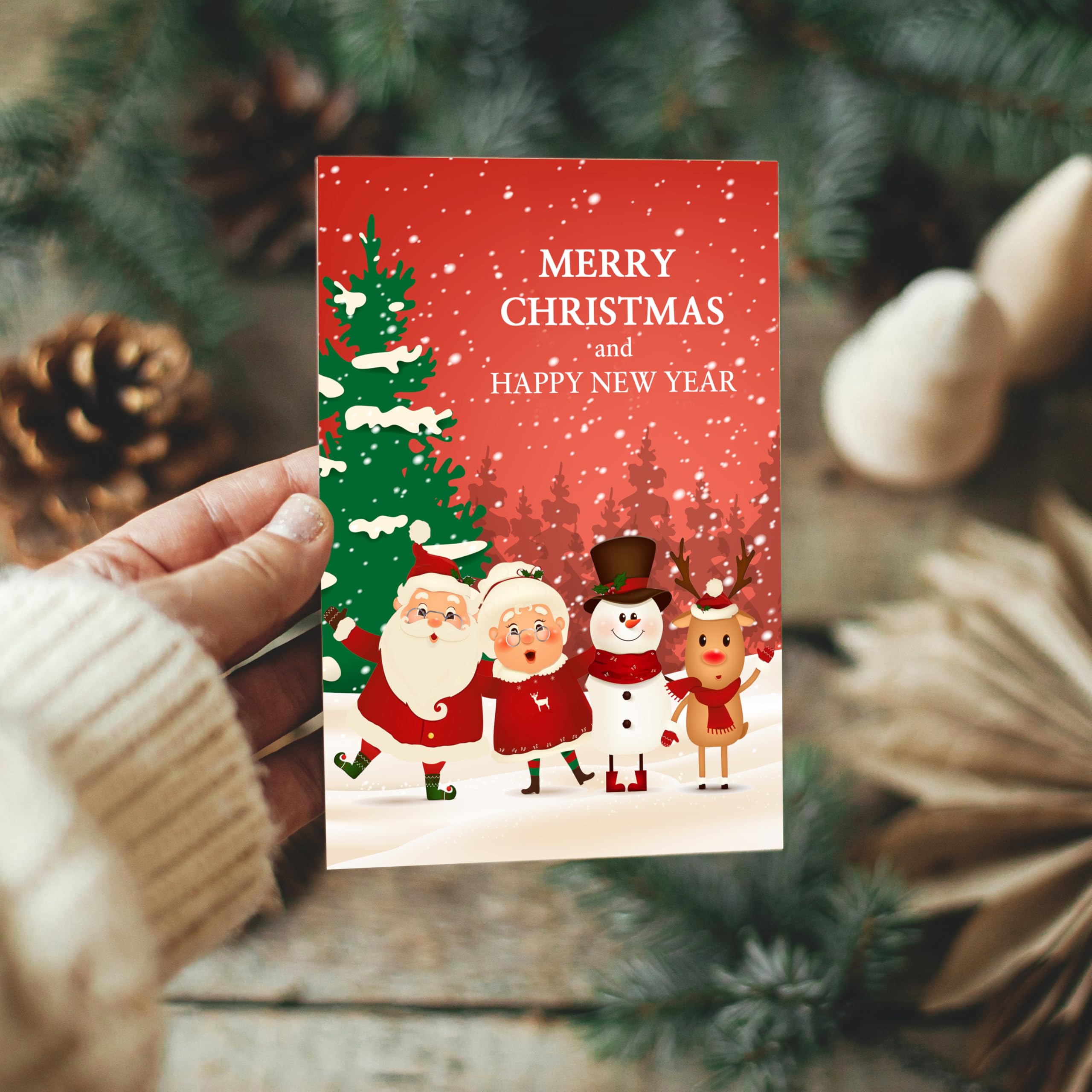30 Piezas Tarjetas De Regalo De Navidad Con Sobres, Billetera De Dinero De Navidad, Tarjetas De