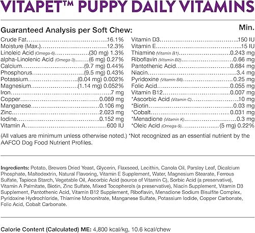 Miniatura 8 de NaturVet  VitaPet Puppy Daily Vitamins for Dogs  Plus Breath Aid  Specifically Formulated to Provide Puppies with Essential Vitamins Minerals Amino