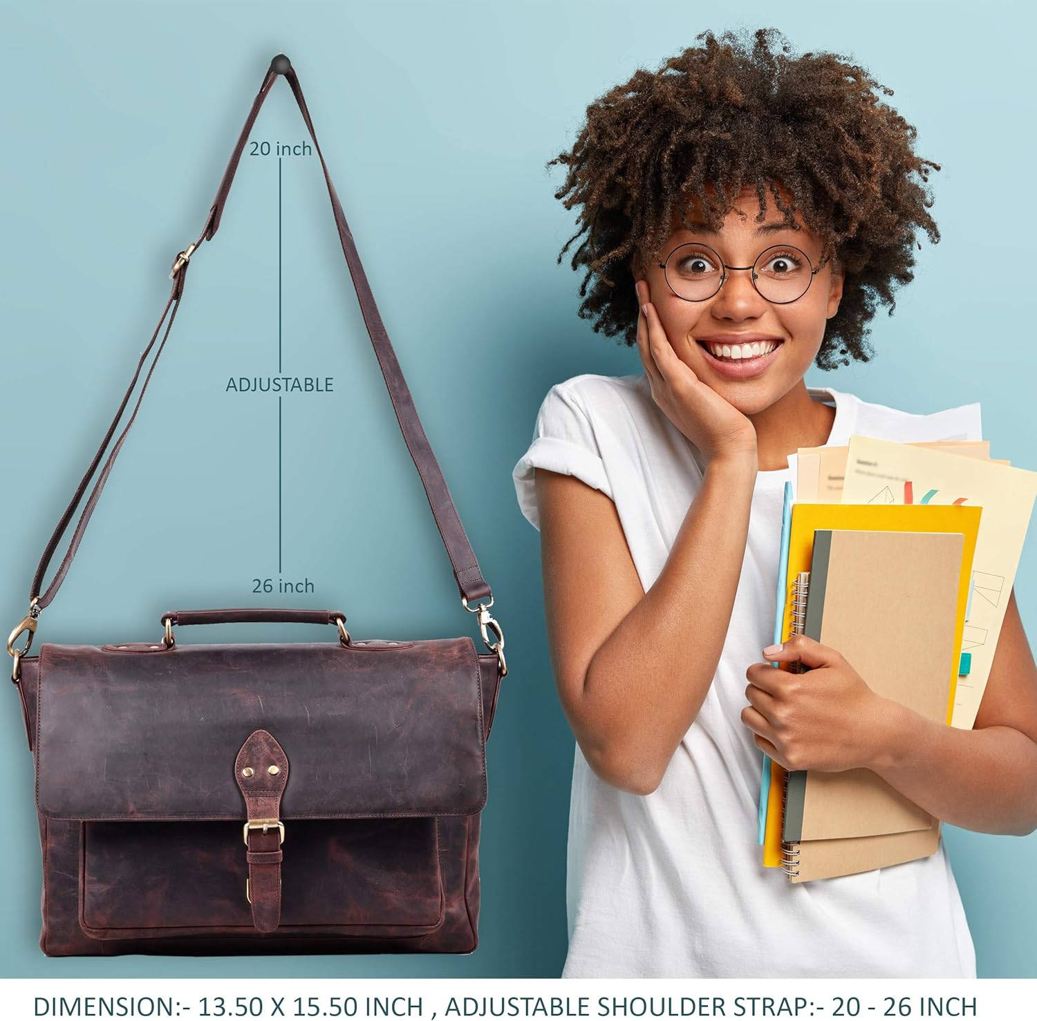 کیف دستی لپ تاپ چرم مسنجر برای مردان - کیف حق بیمه دفتر 14 "کیف دستی جانبی خانمها MacBook کالج حرفه ای مردان