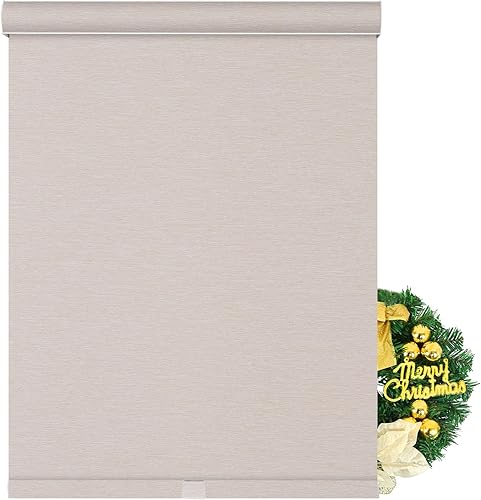 Persianas enrollables opacas para ventanas, persianas enrollables sin cordones de parada libre, cortinas de ventana de jacquard a rayas para