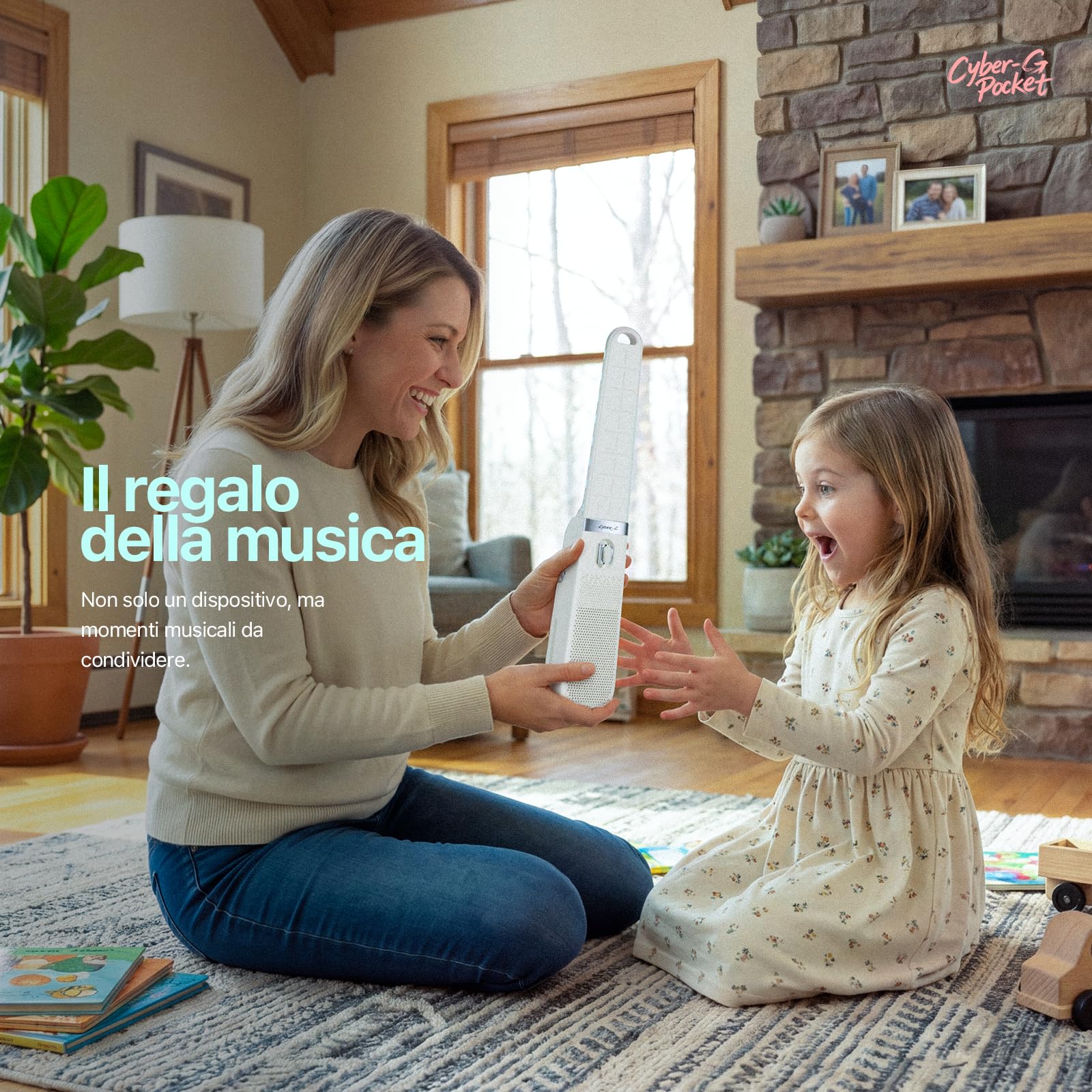 Enya Cyber-G Pocket Smart Gitarra – Strumento musicale portatile con App | Fare musica senza esperienza, design pieghevole 0,8 kg, subito pronto all'uso con suoni ed effetti smart per casa e viaggio