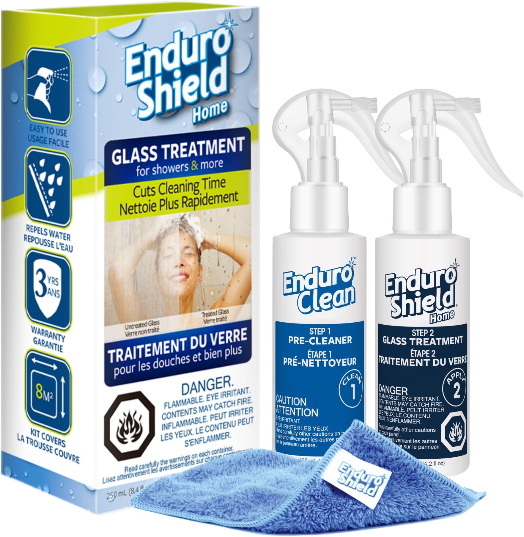 EnduroShield Glass Treatment Kit for Shower Doors & Glass - 4.2 fl oz