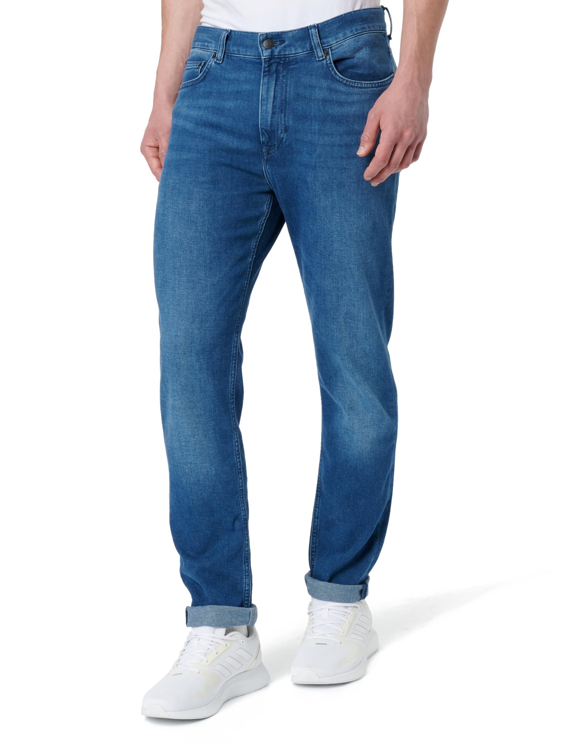 Tommy Hilfiger Men's Slim Bleecker SSTR Lake Blue MW0MW40650 Slim, Denim, 32W / 32L