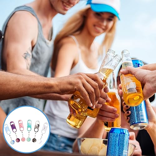 Miniatura 5 de 6 abrebotellas plano con clip para cinturón, mini abridor retráctil de botellas de cerveza de acero inoxidable para cocina, restaurante, fiesta,