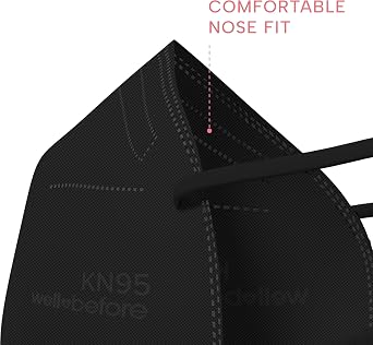 WellBefore KN95 Face Mask - 5-Layer Individually Wrapped Disposable Mask