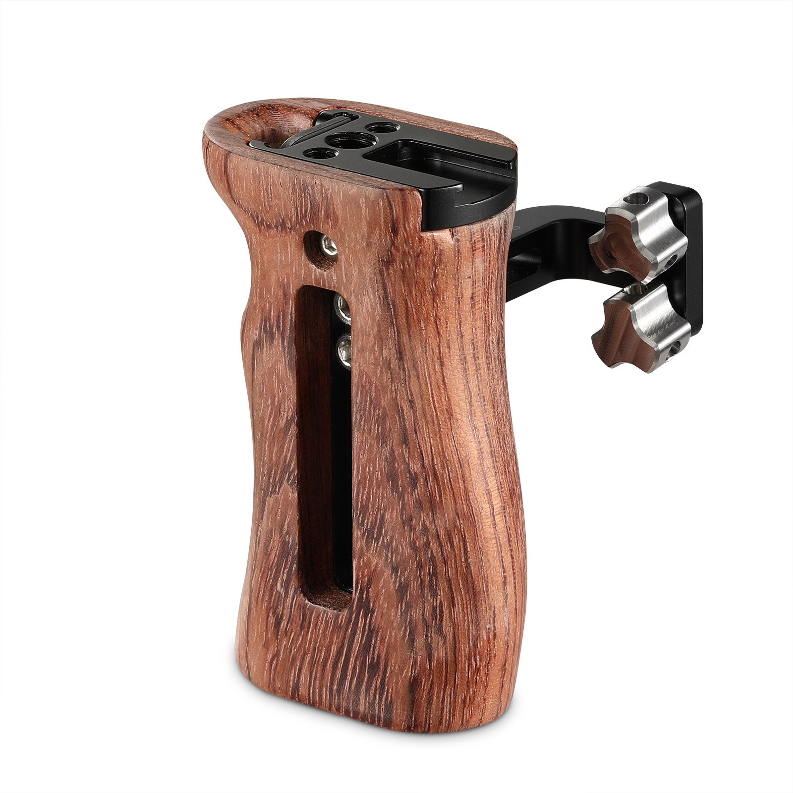 SmallRig Universal DSLR Camera Wooden Side Handle Grip with cold shoe for Cage