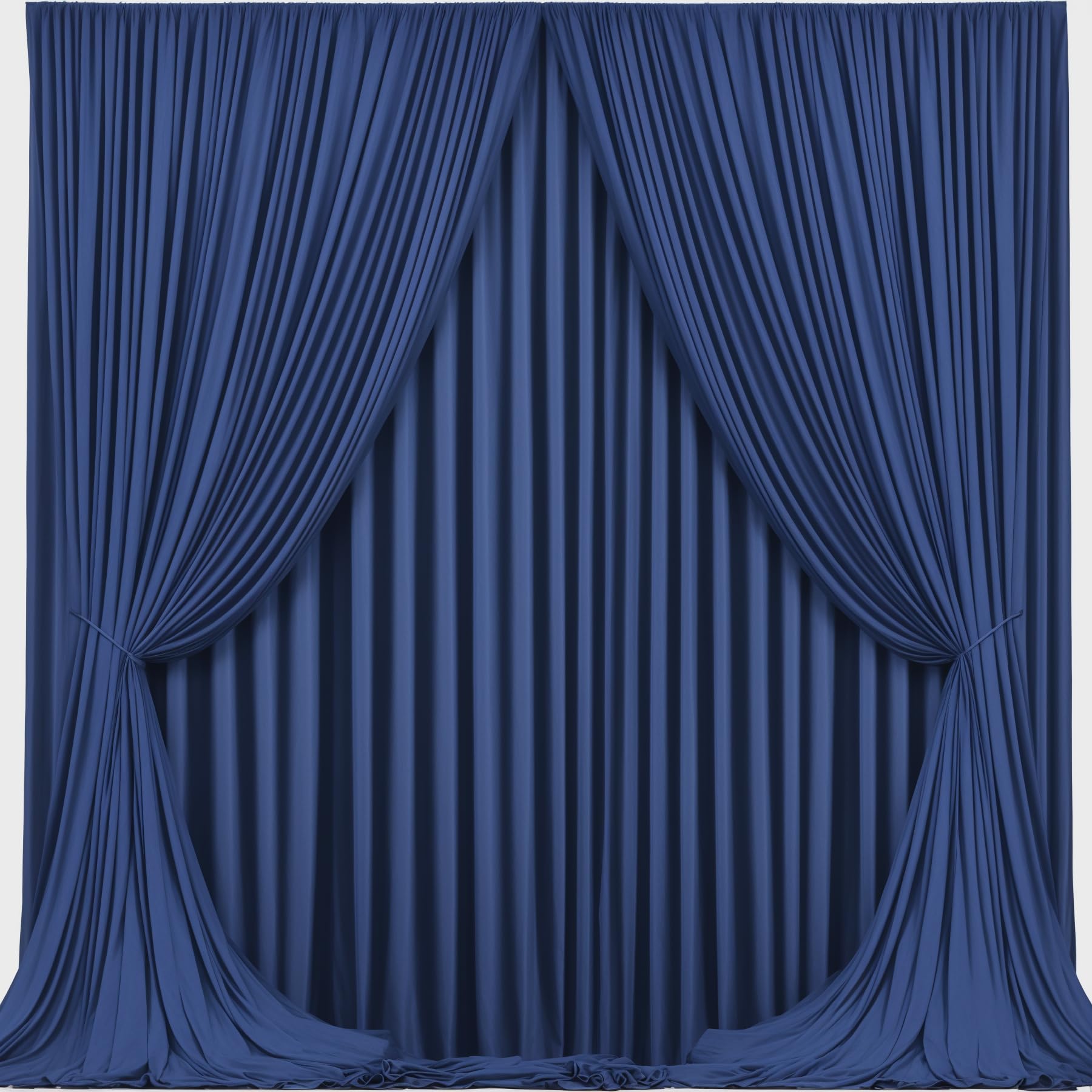 Navy Blue Backdrop Curtains - Wrinkle-Free Polyester Photography Drapes for Wedding, Baby Shower, Birthday, Graduation Party Decorations - 16 X 10FT