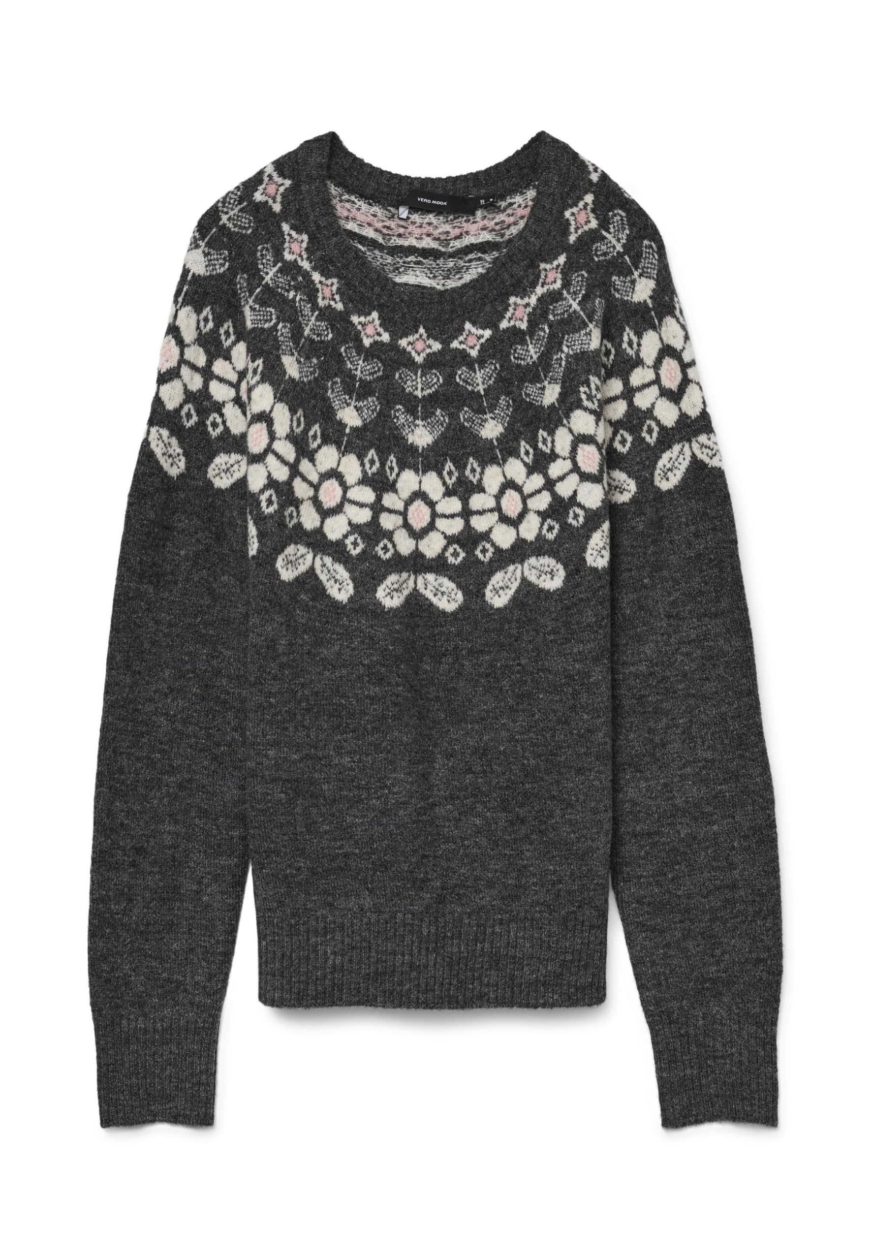 Knitted pullover VMSIMONE Knitted pullover S, Dark Grey Melange, S