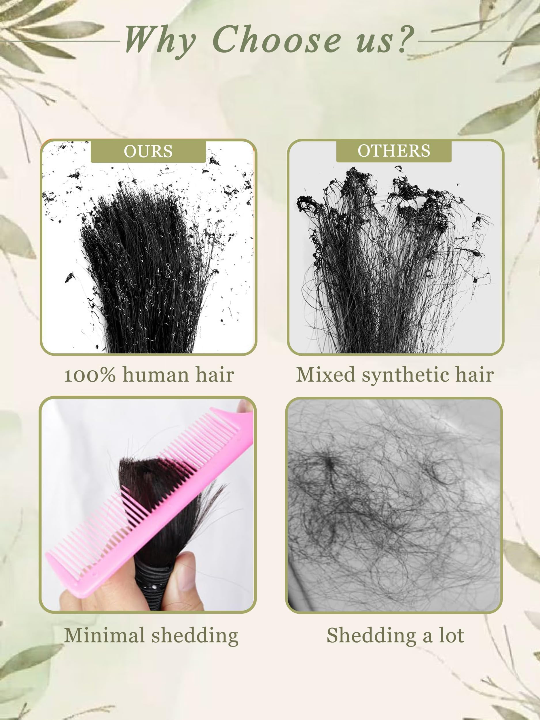 Human Braiding Hair for Boho Braids, Deep Wave Bulk Human Hair