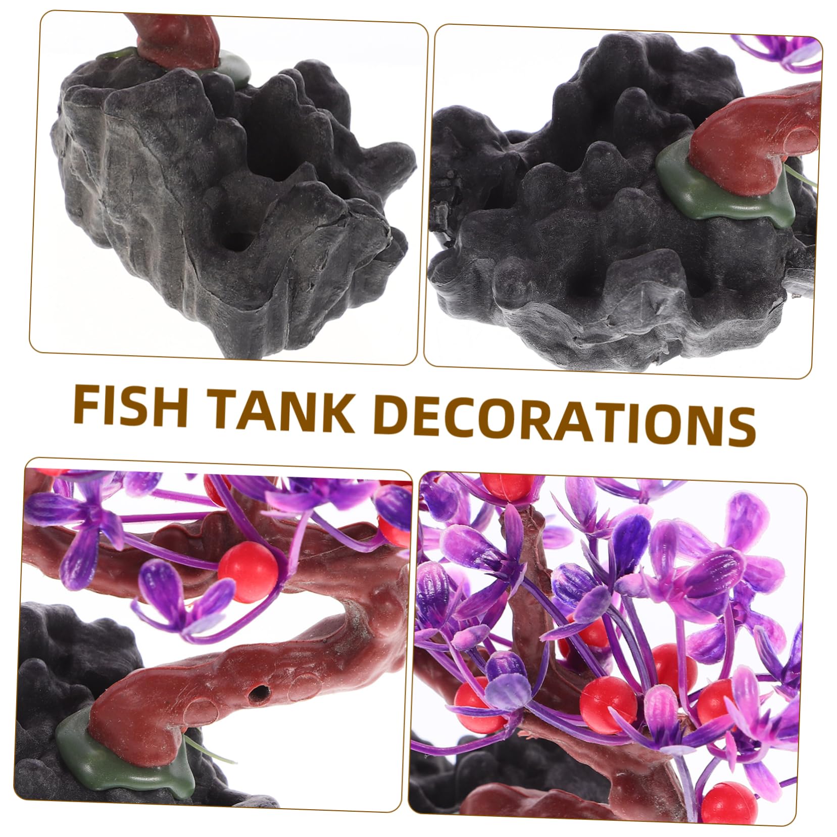 Cabilock 4 Pezzi acquario paesaggistico piante acquatiche Acquario delle piante finte artificiale aquarium aqua liner piscina ornamento vegetale di simulazione decorazione dell'acquario