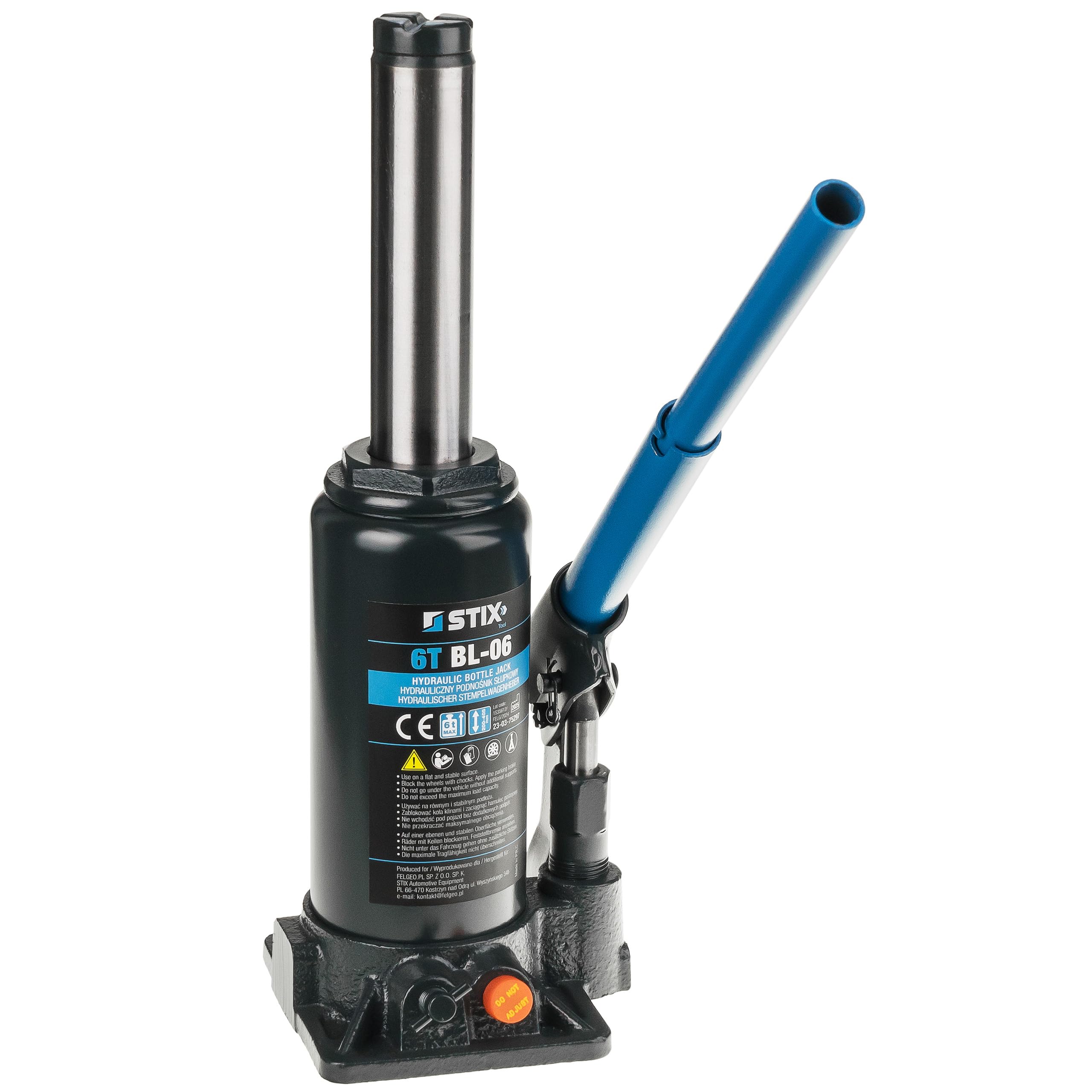 Hydraulische Autokrik, 3T Draagbare Stalen Hefkrik met Trolley voor Garage en Industrie