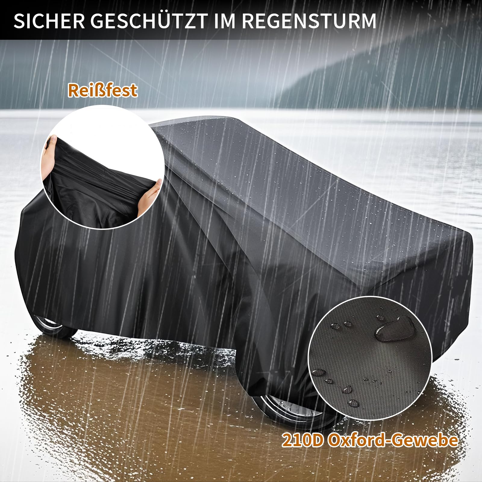 Lastenrad Abdeckung – Geeignet für Einspur und Zweispur Lastenfahrräder, Ganzjahresschutz Lastenrad mit UV-Schutz, Reißfest, Wasserdicht, Lastenfahrrad Abdeckplane, Plane für Lastenfahrrad