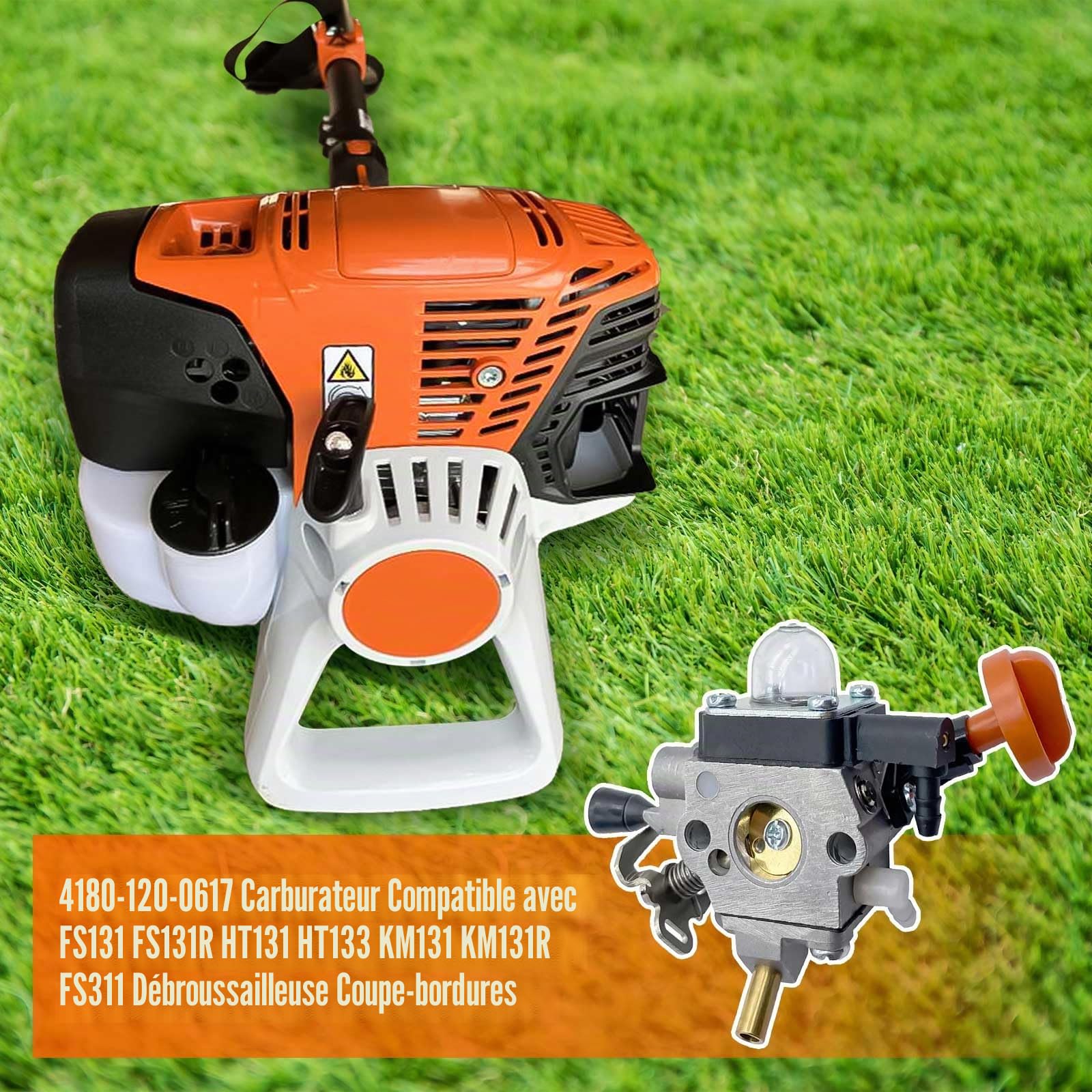 Carburateur pour Stihl FS131 FS131R FS311 KM131 HT131 HT132 HT133 HT134 HT135, remplace 4180-120-0619 4180-120-0617 Kit de réglage avec 4180 1417 0300 Kit de filtre à air