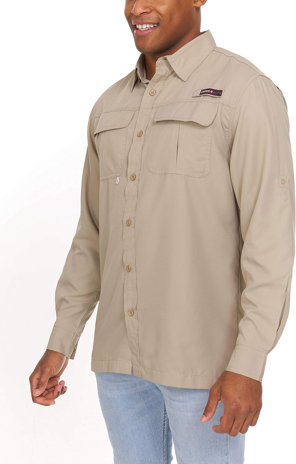 Swiss Alps Mens Long Sleeve Fishing Shirt - Image 2