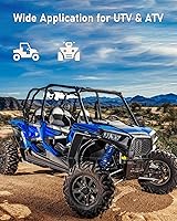 Vista 3 de Belinous Soporte para Armas UTV, Rack para Armas UTV Rack para Arco Soporte para Pala se Ajusta a Barras de Rollo de 1.75"- 2" Compatible