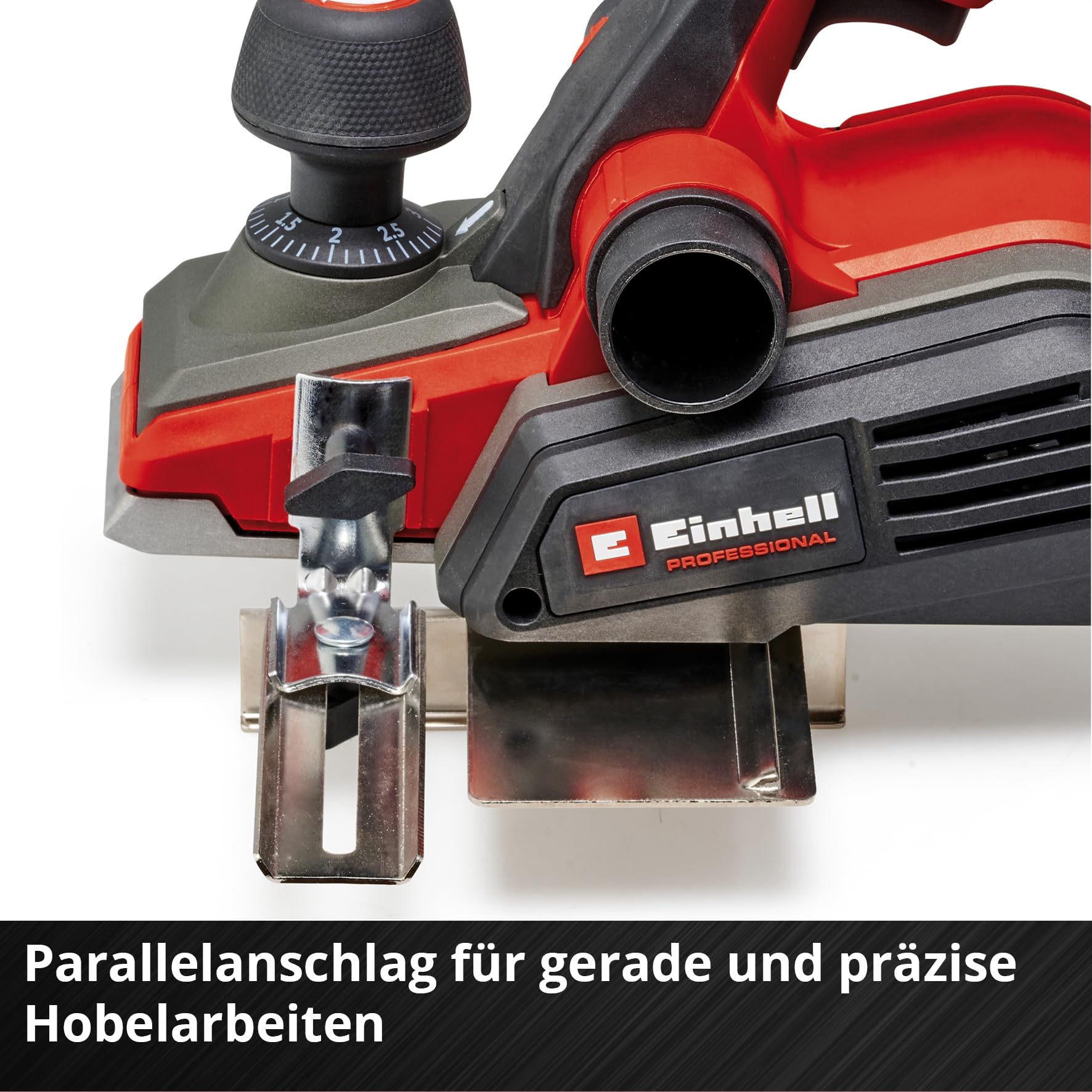 Einhell Professional Akku-Hobel TP-PL 18/3 Li BL-Solo Power X-Change (18 V, Brushless, 82 mm Hobelbreite, bis 3 mm Spantiefe, Falztiefen-/Parallelanschlag, inkl. 2x Wendemesser, ohne Akku)