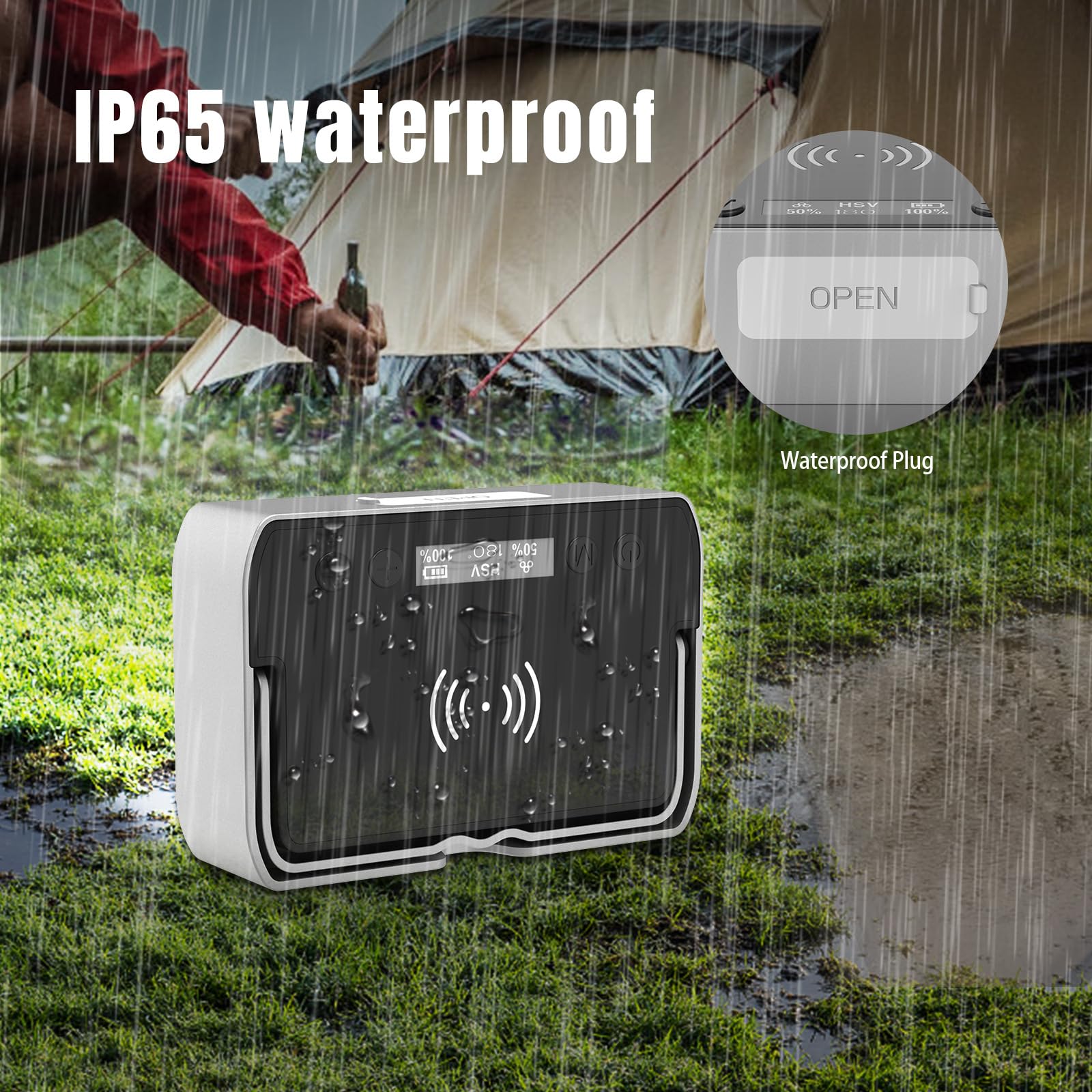 Long Life Outdoor High Power Light Camping Escursionismo Tenda Luce USB Ricaricabile Impermeabile Multifunzionale Caricabatterie Wireless Luce