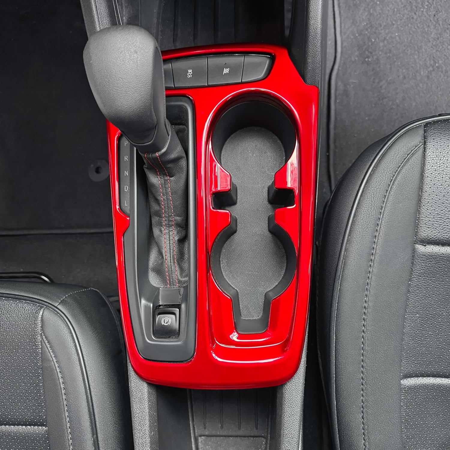 YOUTOOCAR Car Gear Shift Panel Cover Interior Trim Compatible with Chevrolet Trailblazer 2020-2024 Accessories (RED)