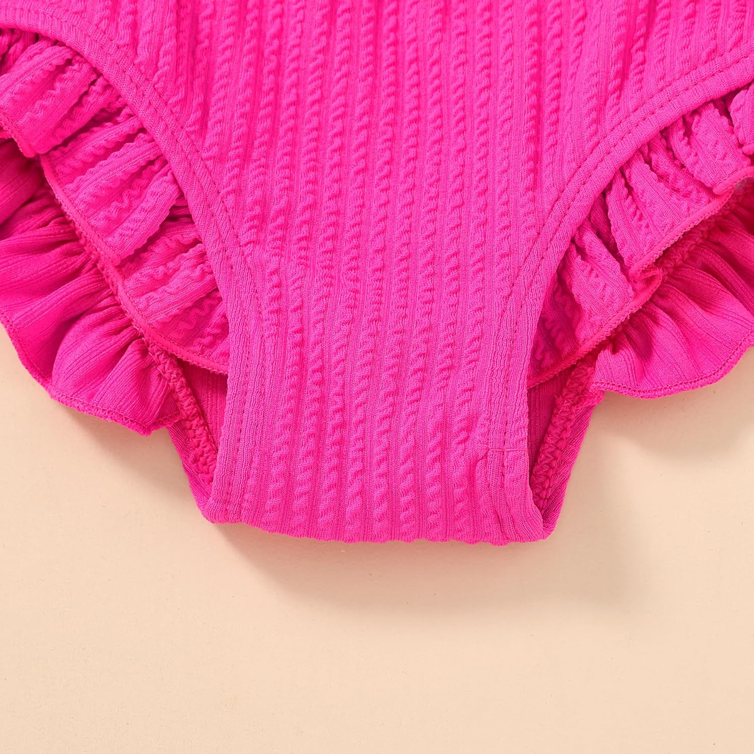 HAPPYMA Baby Swimsuit Toddler Girl Bathing Suit Summer Solid Color Bikini Set Beach Two Piece Swim Wear - Image 6