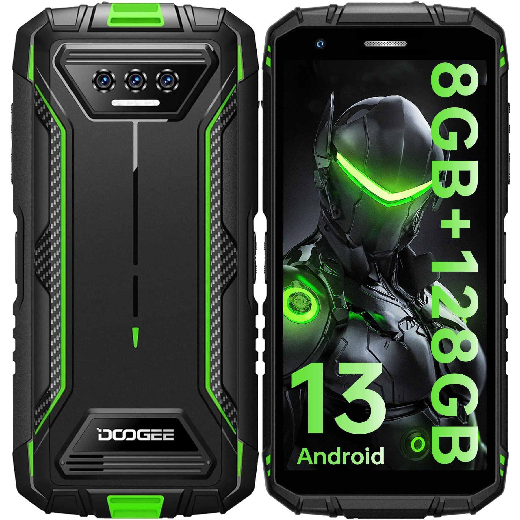 DOOGEE S41 Plus (2024) Rugged Smartphone Android 13, 8GB + 128GB/1TB Telefono Indistruttibile, 6300mAh, 5.5" Schermo, 13MP + 8MP, IP68 Impermeabile Cellulare Antiurto/Dual SIM 4G/Face ID/NFC/OTG/GPS