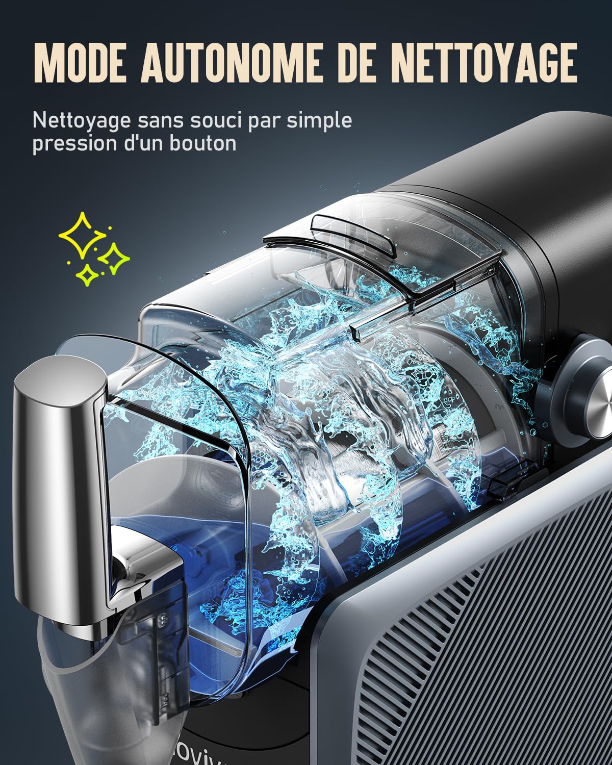 INOVIVA Machine à Granités 2,6 L,Slush Machine sans Glace, Granités à Domicile avec Autonettoyage, 5 Modes Préréglés, Slushies, Milkshakes, Frappés et Cocktails Congelés
