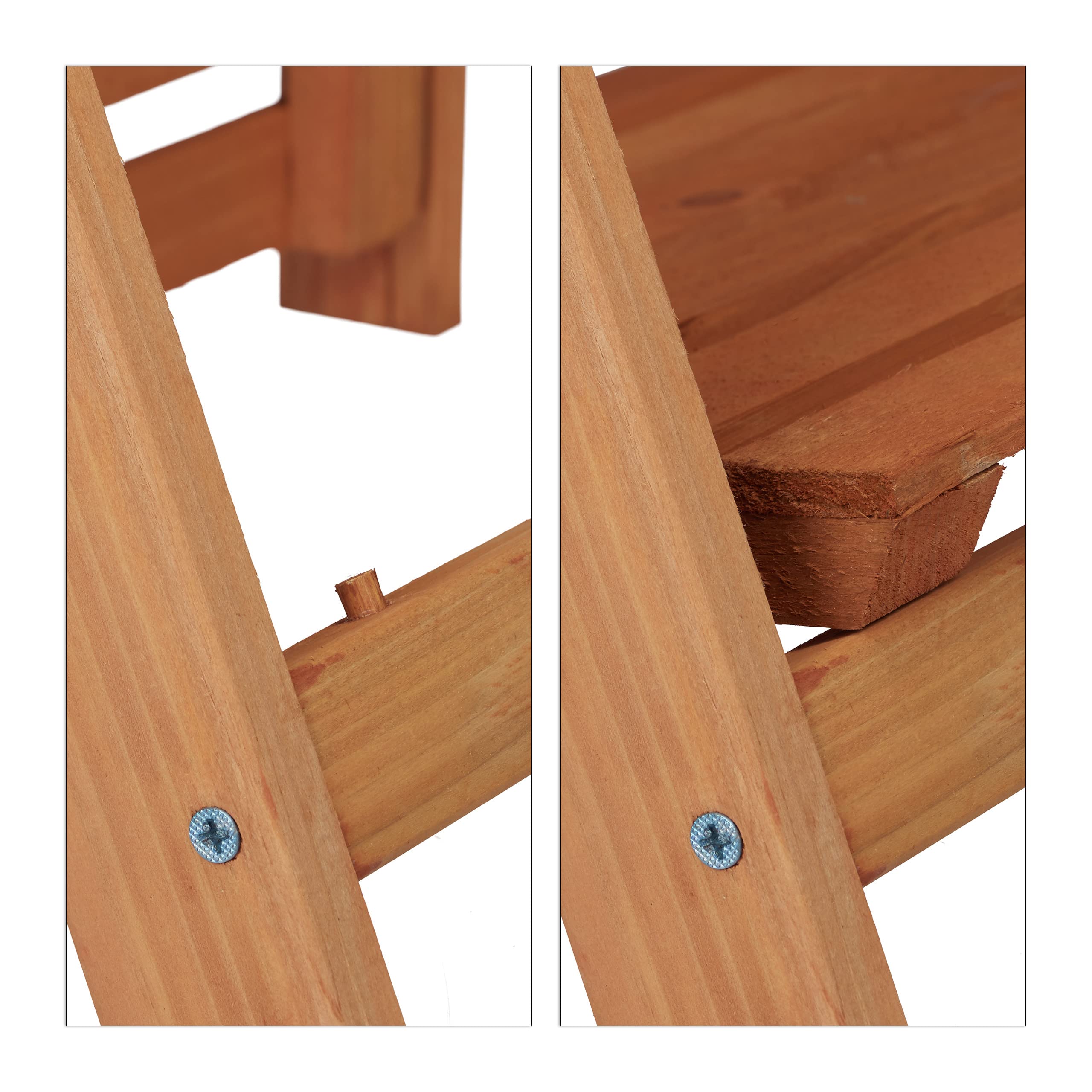 Relaxdays Escalier pour plantes bois échelle plante support intérieur HxlxP: 161 x 41 x 25 cm 4 niveaux - marron