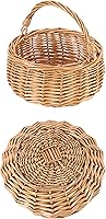 Vista 6 de Pequeña Cesta de Picnic de Mimbre con Asa, Cesta de Niña de las Flores de Sauce para Bodas, Jardín y Decoración del Hogar - Cesta de Almacenamiento