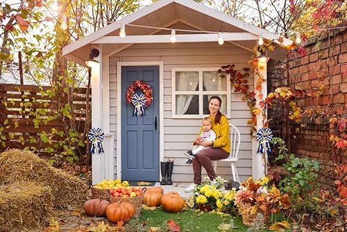 Miniatura 8 de 2 lazos de corona de otoño, lazos de Acción de Gracias, tallo de calabaza, lana de búfalo naranja, lazo de lino para corona, lazos de cinta de otoño