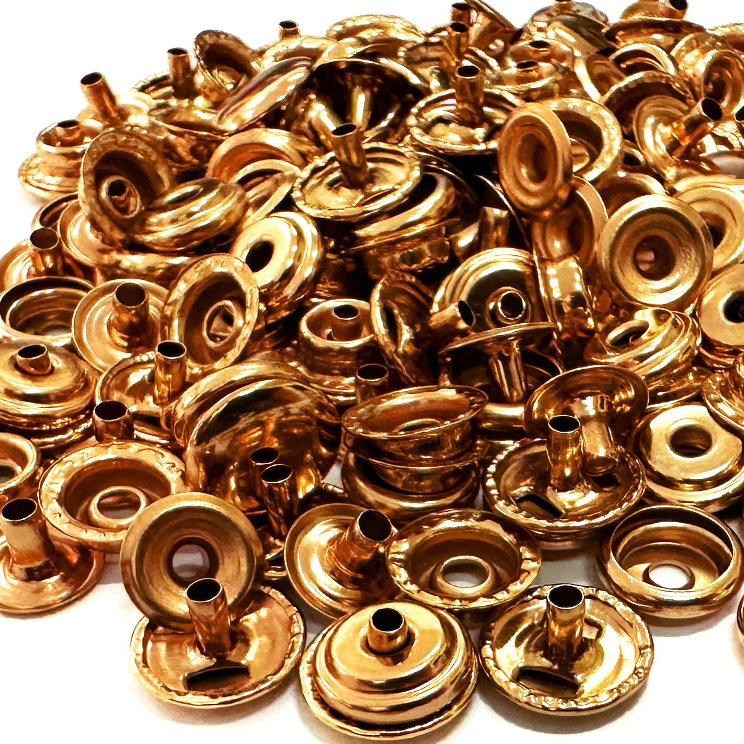 Amazon.co.jp: ジャンパーホック 12mm 金具 ゴールド 50組 ボタン