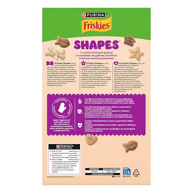 Foto 2 de 3 de Purina Friskies Shapes, Snack, premios, Galletas para perros, 6 packs de 800g