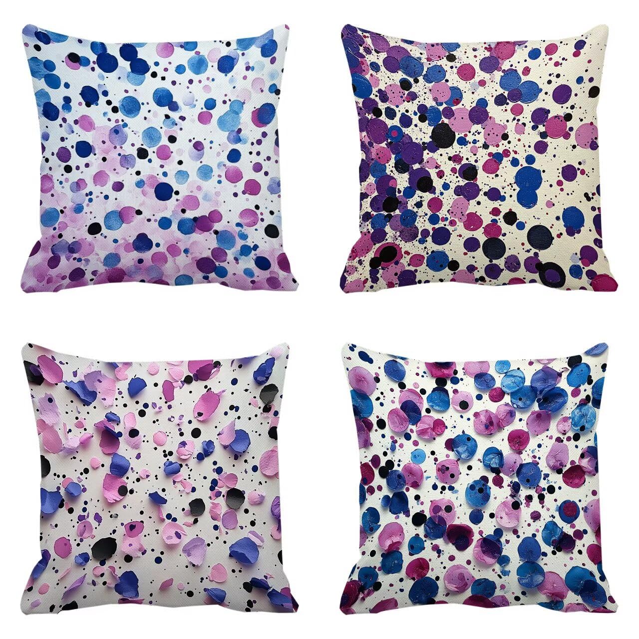 Housse de coussin 75x75 cm violette pour rénover un canapé fatigué et raviver votre décoration