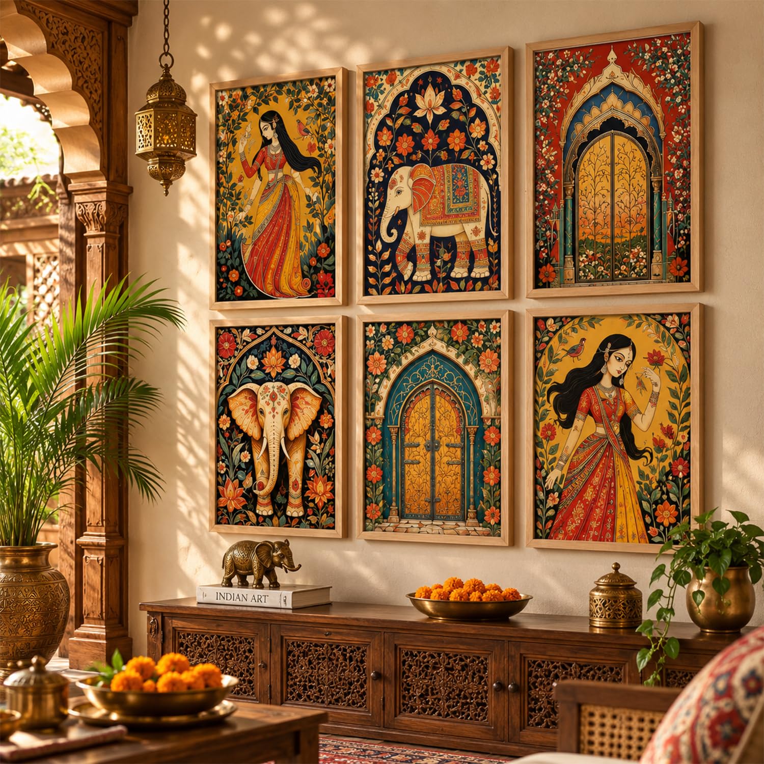Kotart Madhubani Wall Art - Framed Paintings -14 Kotart Madhubani Wall Art - Framed Paintings -14